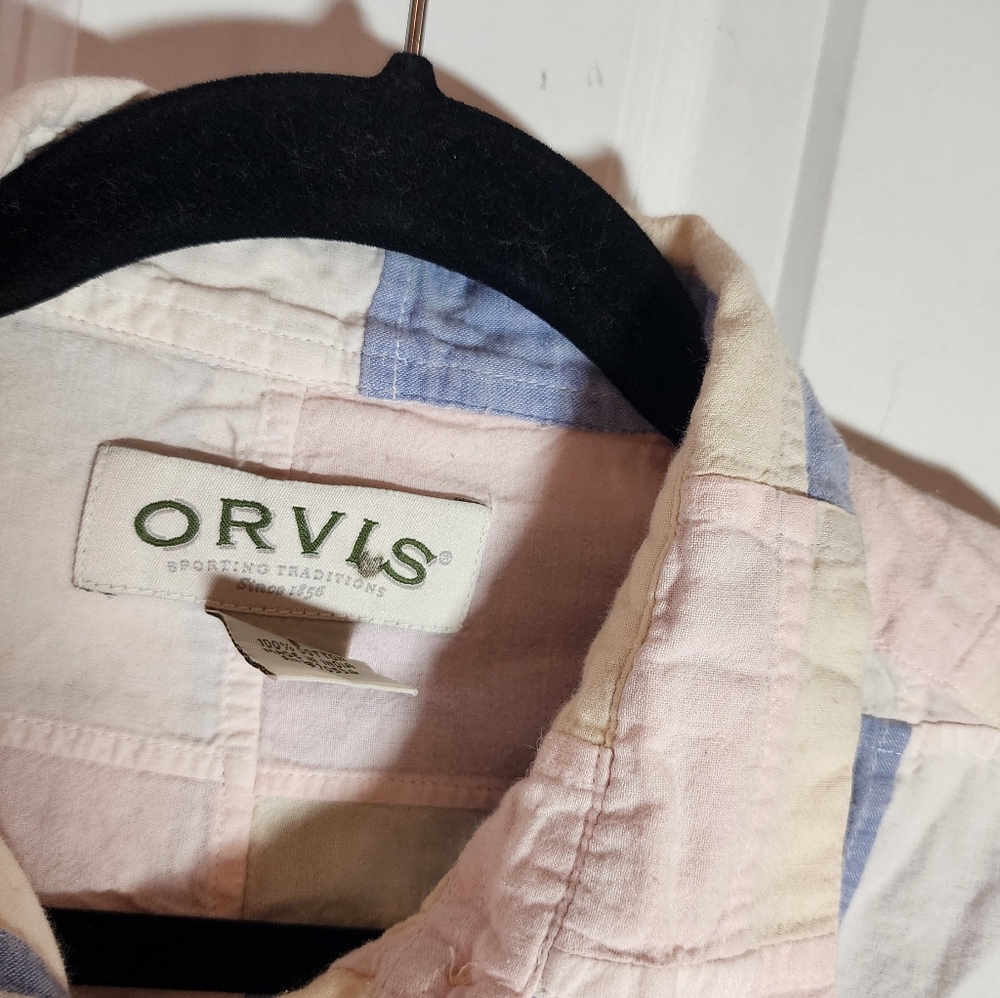 Orvis Womens Small Patchwork Button Down Blouse C… - image 2